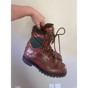 Red Wing Irish Setter 817 Hunting Work Boots Dog Tag Vibram Lined Mens Size 8.5